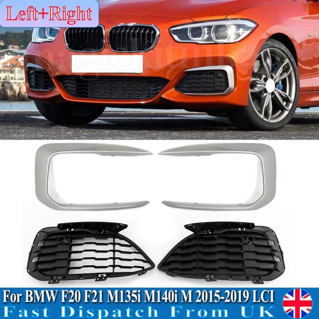 BMW F20・F21 Mスポート（M135i・M140i・114d・116d・118d・120d・125d LCI 2015-モデル）用 フロントバンパーグリルトリム フォグライトフレーム 輸入品