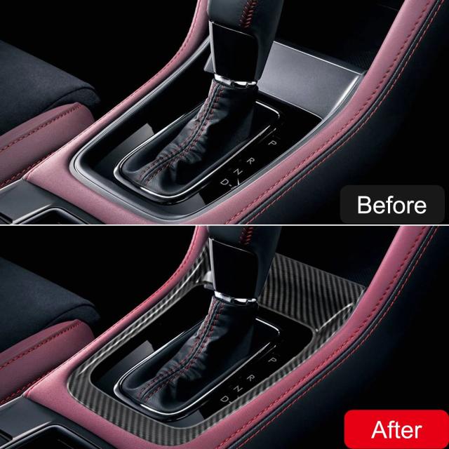 スバル WRX STi 2014-2021 専用 リアルカーボン オートマチック ギアシフトボックス パネル カバー トリム 内装品 1枚 輸入品_8