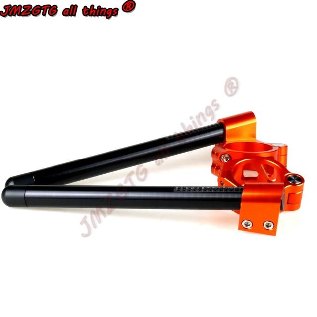 ユニバーサルレーシング 調整式 CNC 51MM モーターサイクルレーシング クリップオンハンドル 輸入品_13