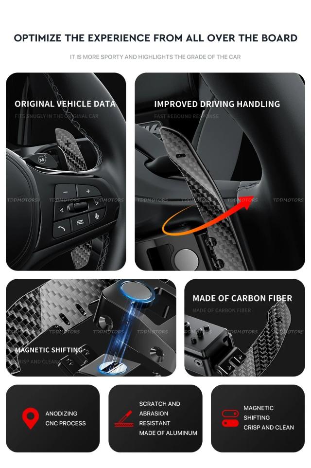 TDD グロッシーカーボンファイバー マグネット式シフトパドル BMW M2 M3 M4 M5 M6 X5M X6M X3 X4 X5 X6 F10 F20 F30 F32 F22 F80 F87 F48 F45 F31 対応 輸入品