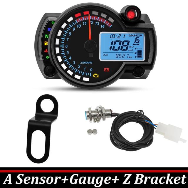 12V ユニバーサル 7色バックライト バイク用スピードメーター タコメーター RPM オドメーター パネル ダッシュボード ホンダ スズキ ヤマハ カワサキ対応 輸入品_10