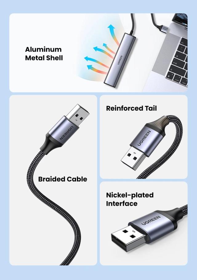UGREEN USB3.0 イーサネットアダプター 1000/100Mbps HUB搭載 RJ45 LAN ネットワークカード ノートPC Xiaomi Mi Box Macbook Windows USB-C HUB対応 輸入品_19