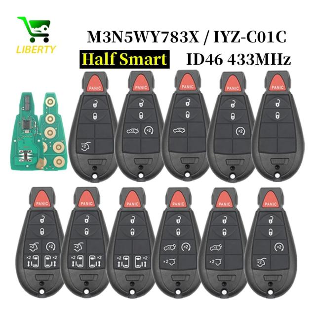 リバティ 433MHz 7941 リモートカーキーフォブ M3N5WY783X 対応 クライスラー タウン＆カントリー ジープ グランドチェロキー ダッジ キャラバン ジャーニー IYZ-C01C 輸入品