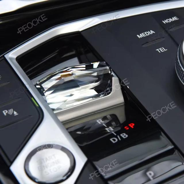 BMW X5 G05 G20 G12 X6 G06 iX3 G08 i4 G26 i7 G70 X7 G07用 クリスタル ギアセレクター パドルノブ メタルベース オリジナルスタイル 2023 2024 輸入品_2