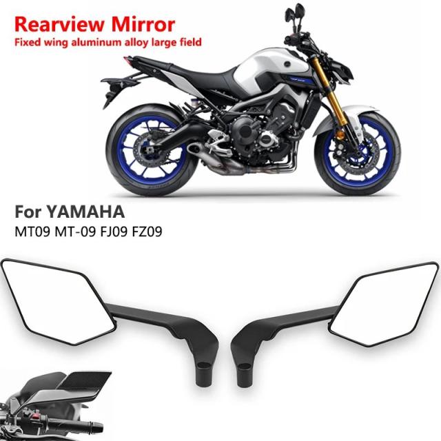 オートバイ ウィングミラー リアビュー 回転式 新型 サイドミラー YAMAHA MT09 MT-09 FJ09 FZ09 対応 輸入品_7