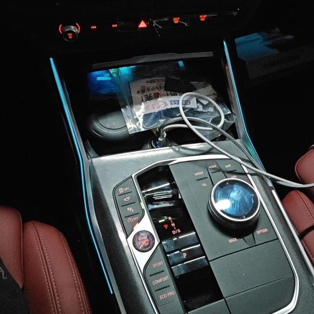 センターコンソールサドルアンビエントライト - BMW 3シリーズ i3 G20 G22 G80 G82 用 室内灯 内装モール デコレーショントリム 輸入品_4