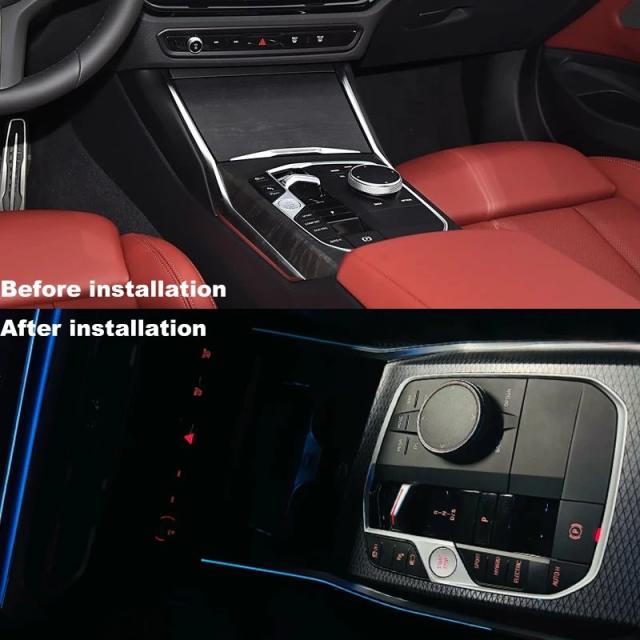 11色アンビエント照明対応 BMW 3シリーズ G20 G22 M3 M4 G80 G82 専用 内装用装飾モールディングストリップ 輸入品