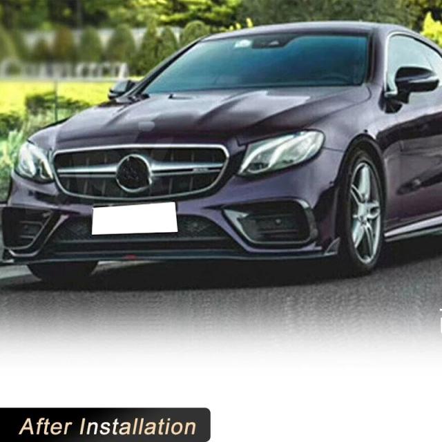 メルセデスベンツ Eクラス C238 スポーツクーペ 2017-2020 専用 カーボンファイバー フロントバンパー フォグランプ エアベント トリム グリルカバー FRP 輸入品_8