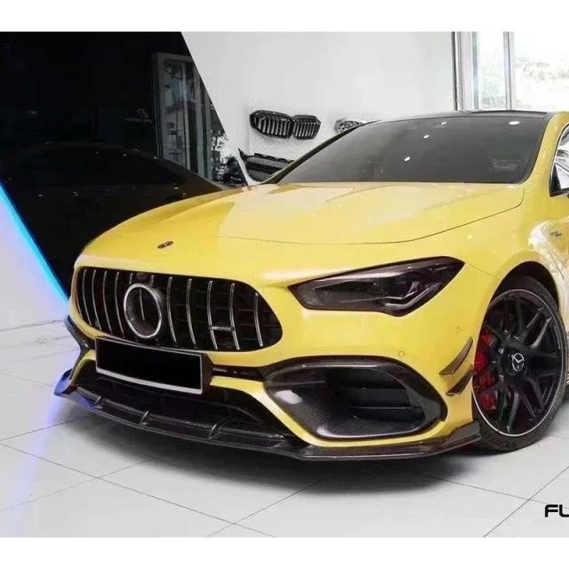 メルセデス・ベンツ CLAクラス W118 CLA45 CLA45S 用 カーボンファイバー フロントバンパーリップ フロントリップディフューザー フロントチンスポイラー ボディキット 輸入品_5
