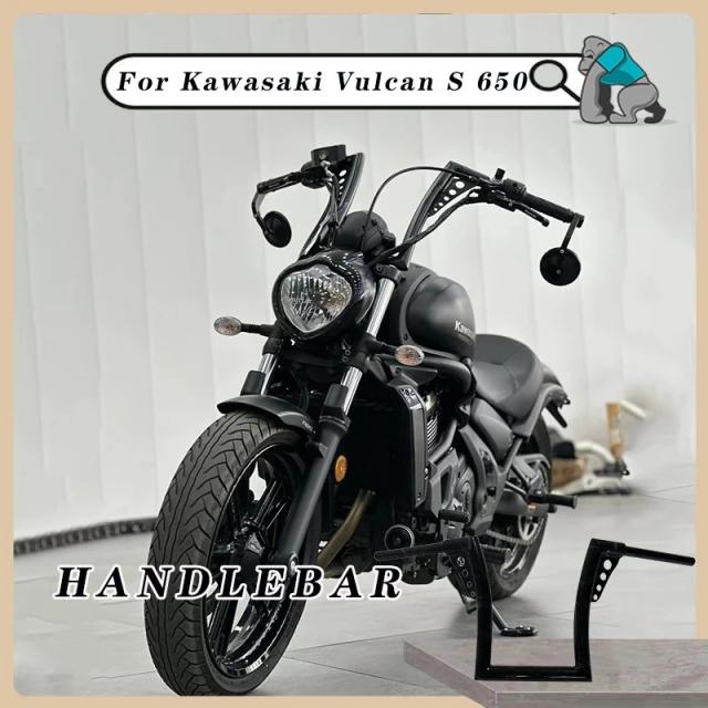 モーターサイクル用22mm厚 APEハンガーハンドル 互換 カスタムハンドルバー カワサキ バルカンS650 Vulcans 650 S650対応 輸入品