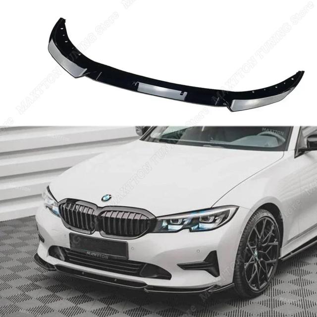 フロントスプリッター V.2 対応 BMW 3シリーズ G20 G21 プリLCI 3ピース マクストンスタイル バンパーリップスポイラー スプリッター ディフューザー 2018-2022 チューニング 輸入品