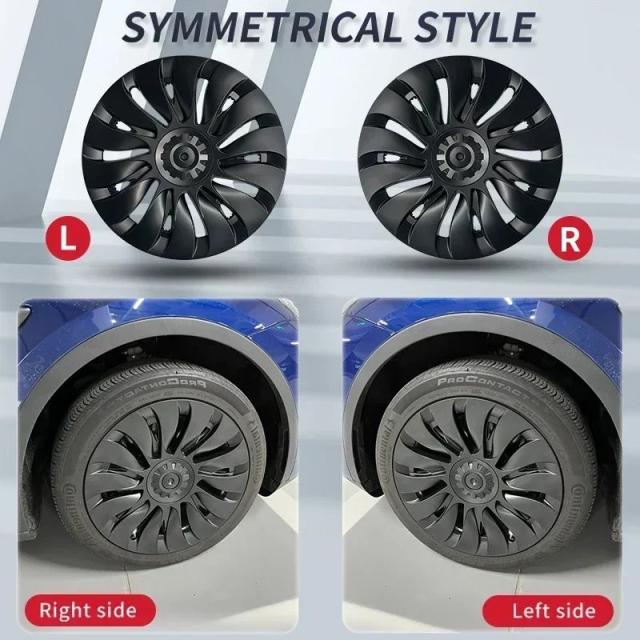 4個/1個 ホイールキャップ 高性能 自動車用 交換用 ハブキャップ フルリムカバー アクセサリー Tesla Model Y 19インチ ハブキャップ 2024 輸入品_5