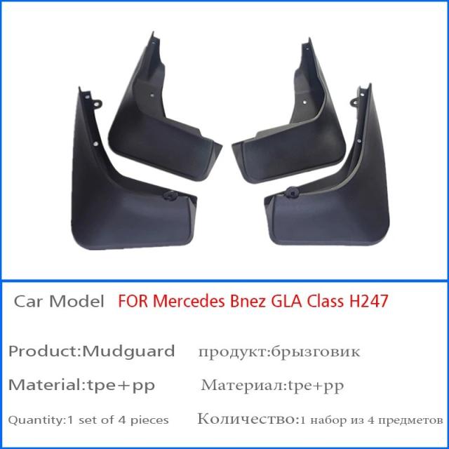 4個セット メルセデス・ベンツ GLAクラス H247 用 2020-モデル フェンダー マッドガード 泥除け マッドフラップ カーパーツ 輸入品_2
