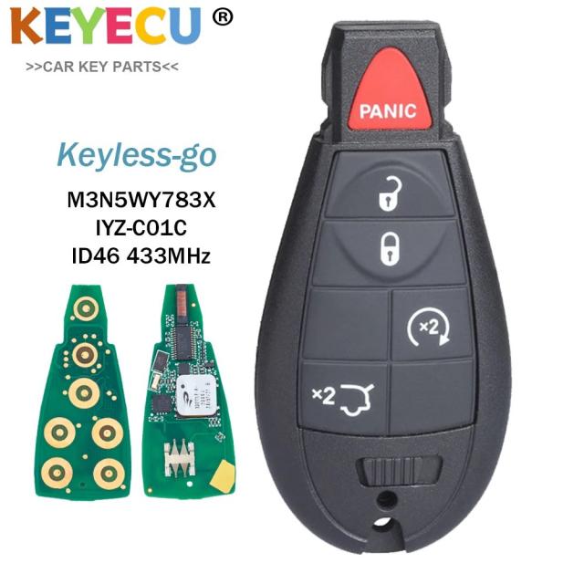 キーレスエントリー スマートキー リモート キーフォブ Jeep グランドチェロキー 2011-2013年用 433MHz 輸入品