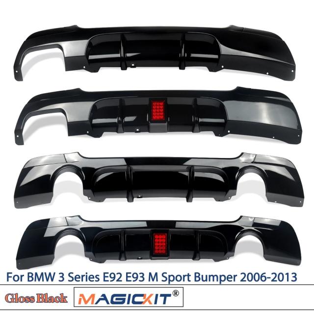 マジックキット for BMW 3シリーズ E92 E93 330i Mスポーツ リアバンパー ディフューザーリップ 光沢黒 ボディキット カーパーツ 輸入品