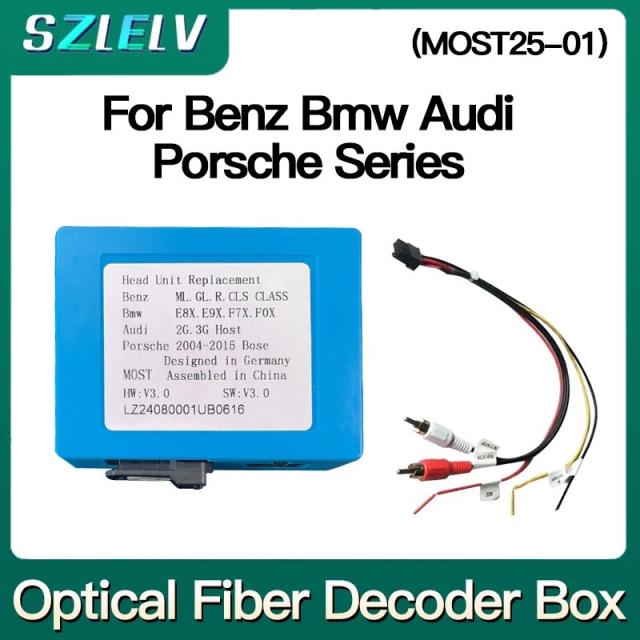メルセデス・ベンツ CLS・E・R・GL・SLK・S・SL・MLクラス、BMW E97・E7X、FOX、ポルシェ、アウディ カーステレオ対応 オーディオデータ オプティカル/光デジタル AUXデコーダーボックス 輸入品