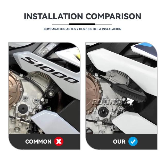 BMW S1000R 2021- フレームスライダー パッドプロテクター 転倒防止ガード 耐衝撃保護パッドセット 2018-モデル対応 新登場 輸入品_4