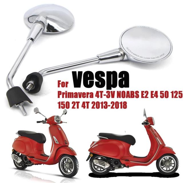 ベスパ プリマベーラ 4T-3V E2 E4 50 125 150 2T 4T NOABS 2013-2018 モデル用 サイドミラー バックミラー 輸入品