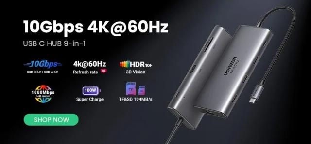 UGREEN USB C ドッキングステーション 13 in 1 4K トリプルディスプレイ デュアルHDMI 10Gbps USB C HUB 100W PD SD/TF 対応 MacBook Pro Air Dell XPS 輸入品_8