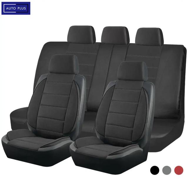 オートプラス ユニバーサル カーシートカバー サイドステレオモデリング レザーフラッフ カーシートカバー ほとんどの車のアクセサリー インテリア対応 輸入品