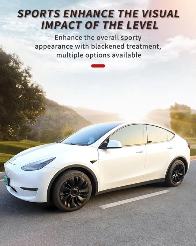 4個セット ハブキャップ 車用 交換用ホイールキャップ 19インチ フルカバータイプ アクセサリー Tesla Model Y 2023 2024 専用 輸入品