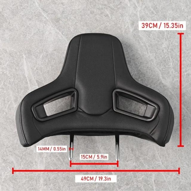 ユニバーサル スポーツシート ヘッドレスト 高品質快適 PVCレザー レーシングヘッドレスト プラグアンドプレイ 車内シートアクセサリー 輸入品_6
