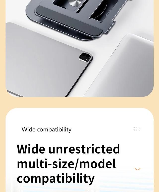 ノートパソコンスタンド 360°回転 アルミ合金製 昇降デスクスタンド 9.7〜17.3インチ対応 輸入品_17