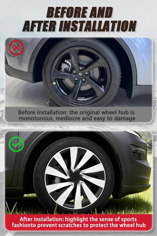 4個セット ハブキャップ 高性能 交換用 ホイールカバー クロスフローキャップ フルリム アクセサリー Tesla Model Y ジュニパー 19インチ 2025 2026 輸入品