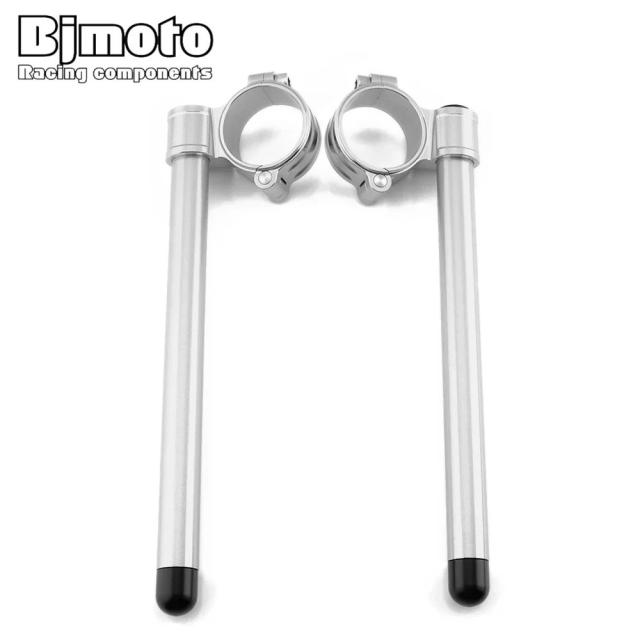 55mm CNCクリップオンフォークハンドルバー 22mm 7/8インチ モーターサイクルハンドルバークリップオン レーシング調整可能 BMW ホンダ ヤマハ 対応 輸入品