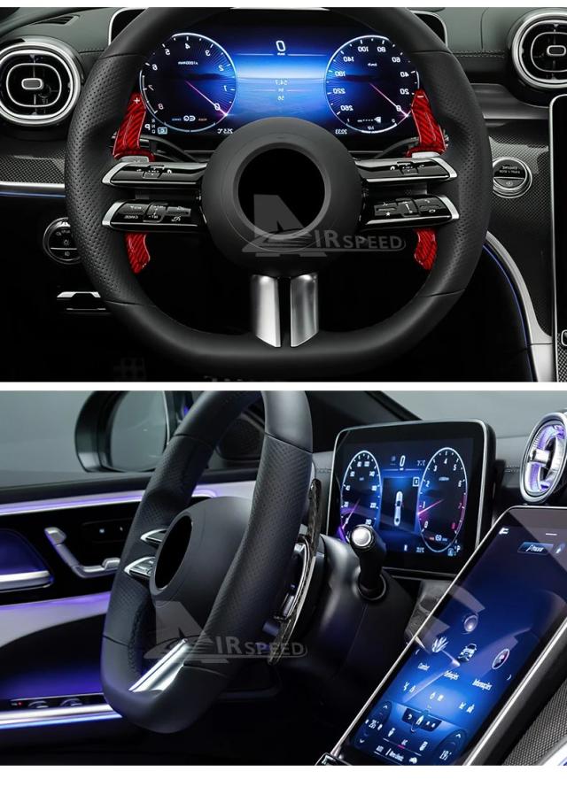 カーボンファイバー製 ステアリングホイール パドルシフト メルセデス・？ンツ C/E/Sクラス W206 フェイスリフト W213/S213/C238/A238 W223 EQS EQE 対応 輸入品_14