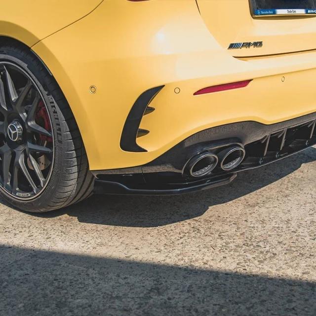 メルセデス・ベンツ Aクラス W177 V177 用 リアバンパーリップディフューザー スプリッター スポイラー 傷防止 2019 2020 2021 2022 2023 輸入品