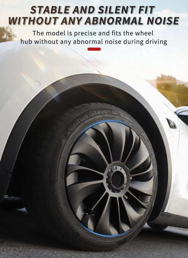 4個セット ハブキャップ 車用 交換用ホイールキャップ 19インチ フルカバータイプ アクセサリー Tesla Model Y 2023 2024 専用 輸入品