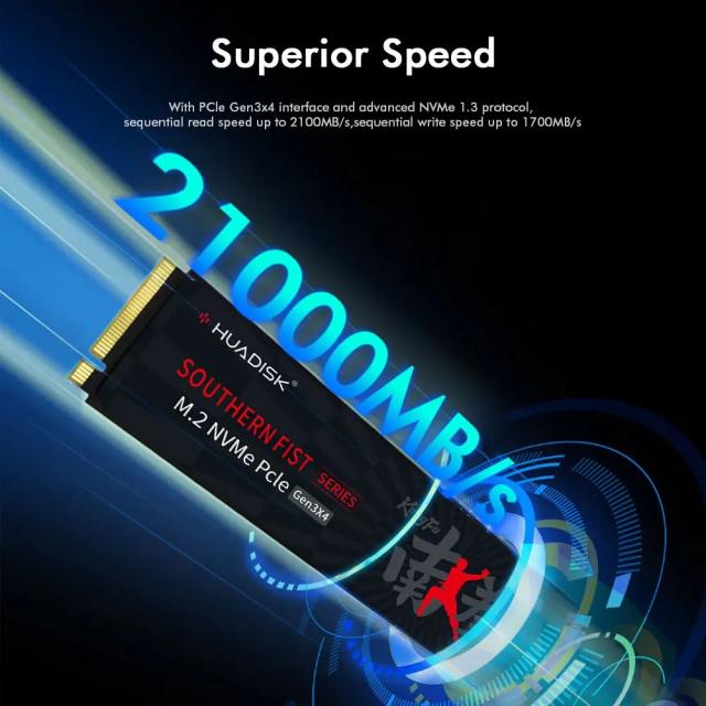 HUADISK SSD NVMe M.2 PCIe Gen3 内蔵ハードドライブ 128GB 256GB 512GB 1TB ノートパソコン デスクトップPC 用 輸入品_1