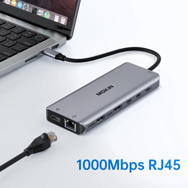 MOKiN USB C HUB 4K 60Hz Type C 変換アダプター HDMI DP VGA ギガビットイーサネット USB 3.1 PD 100W 給電 Macbook Air Pro M2 M1 PC アクセサリー 輸入品_18