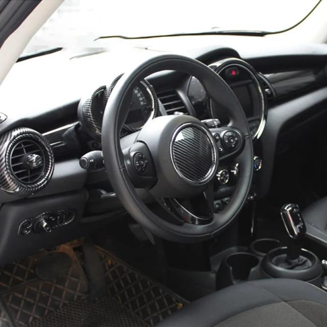 MINI COOPER F55 F56 F57 F60 専用 カーボンファイバー風 内装デコレーションステッカー タコメーターカバー 車内アクセサリー 輸入品