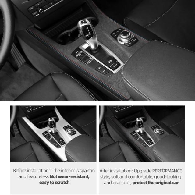 Betterhumz製 BMW X3 F25・X4 F26 センターコンソール コントロールパネル シフトパネルカバー トリム アルカンタラ 内装アクセサリー 輸入品_5