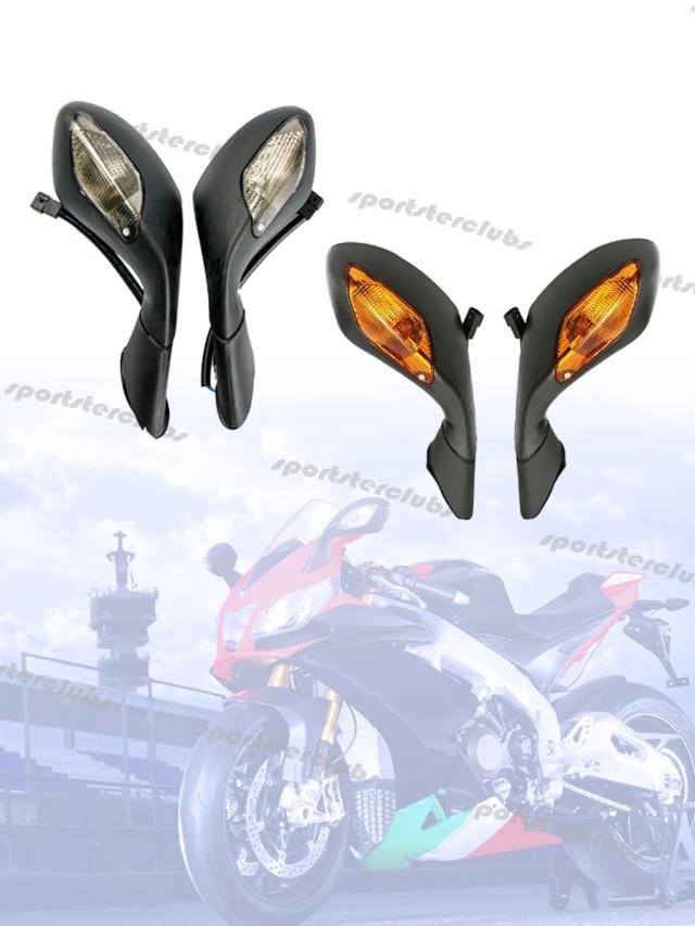 アプリリア RSV4/RSV1000（2004-2016年モデル）用 ウインカー内蔵 リアビューサイドミラー モーターサイクルパーツ 輸入品_7