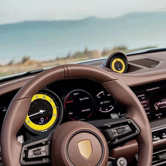ポルシェ911 992 用 カーダッシュボード 計器パネル GT3 スピードメーター GT3RS 走行距離 スピードメーター オーバーレイ ダイヤル 背景 アクセサリー 輸入品_2