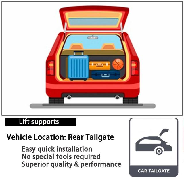 SEAT Mii（2011-）、Skoda Citigo、Volkswagen Up 用 リアテールゲートトランク ガススプリング リフト ダンパー 輸入品_6