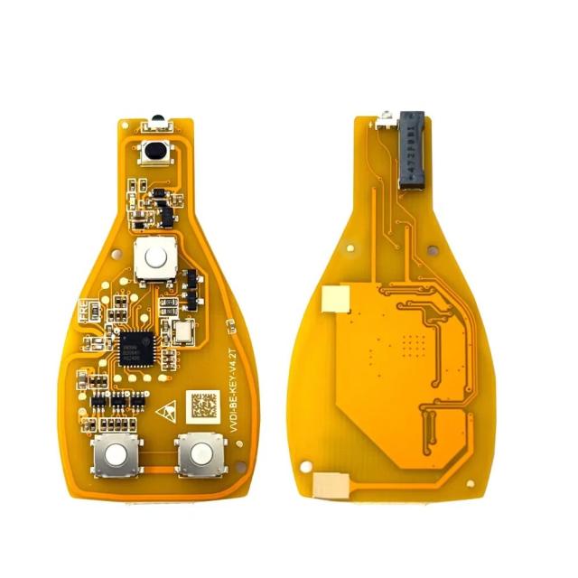 ノーロゴ 5個セット Xhorse VVDI BE キープロ 3/4ボタン リモートカーキー メルセデス・ベンツ V4.2 イエロー 改良版 スマート 315MHz/433MHz 輸入品