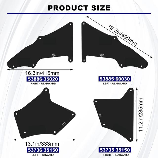 トヨタ 4Runner 2003-2020 FJクルーザー 2007-2014 用 スプラッシュガード フェンダーライナーシールド 内側マッドフラップ 53735-35150, 53886-35020 輸入品_8