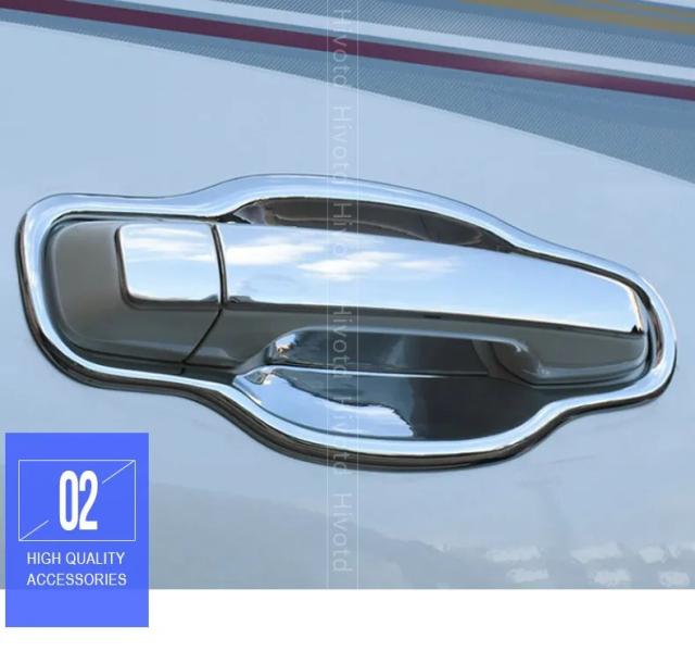 ヒボット クローム ドアハンドルカバー トリム 外装パーツ 車 スタイリング デコレーション アクセサリー トヨタ ランドクルーザー200 2016-2020 輸入品