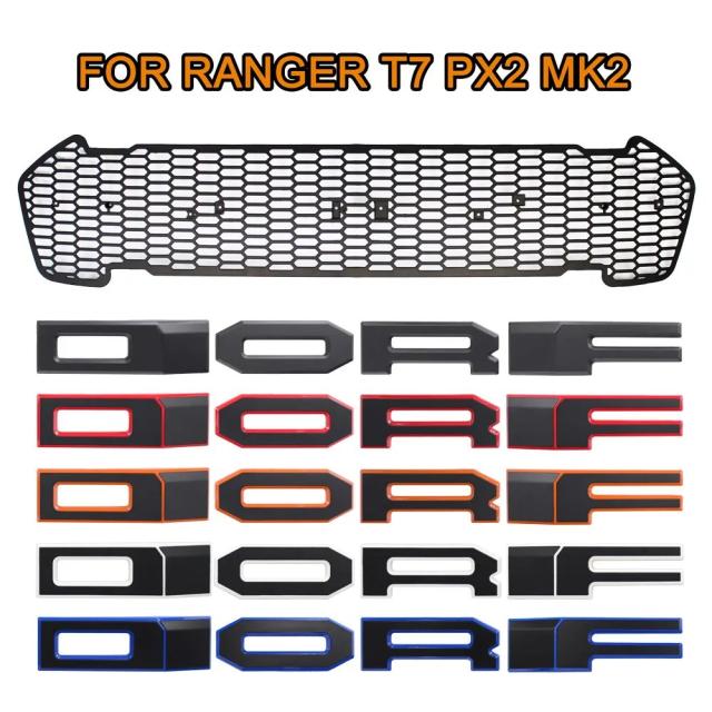 2015-式 RANGER T7 PX2 MK2 XL XL+ XLS XLT Limited WILDTRAK 用 4文字メッシュグリル 輸入品