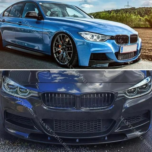 BMW 3シリーズ F30 F31 Mスポーツ（2012-）用 フロントバンパースポイラーリップ ボディキット ディフューザーガード ブラック 輸入品_2