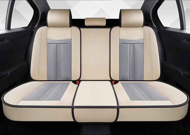 5個セット ユニバーサルカーシートカバー 麻 オールシーズン 自動車内装アクセサリー ほとんどのセダン・SUV・ピックアップトラック対応 輸入品