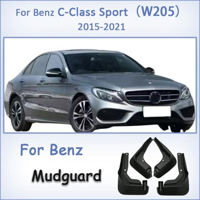 メルセデス・ベンツ Cクラス スポーツ W205 2015-2021 フロント＆リア マッドフラップ スプラッシュガード フェンダーアクセサリー キット 輸入品