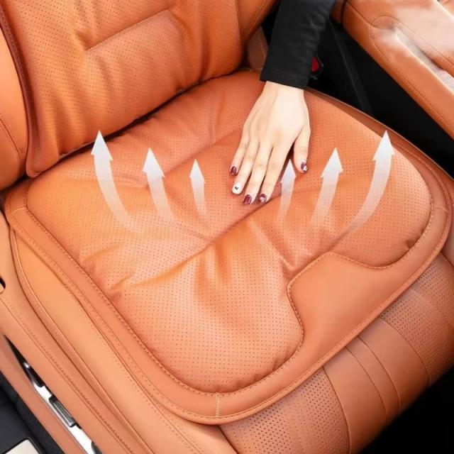 ユニバーサル ナッパレザー ソフトカーシートカバー 車内用 通気性シートクッション カーシートカバーフルセット カーシートクッション 輸入品_2