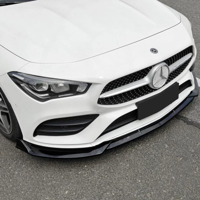 メルセデスベンツCLAクラス C118 W118 X118 CLA180 200 220 250 CLA35 CLA45 AMG 2019-2023 用 フロントバンパーリップディフューザースプリッター 輸入品