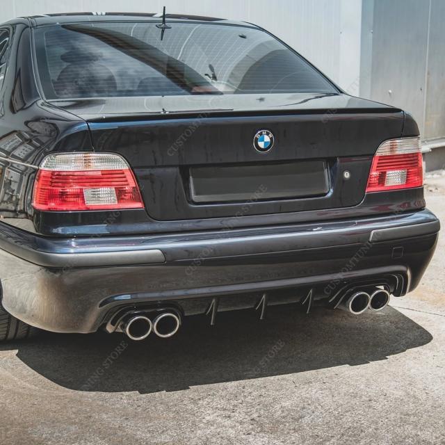 BMW E39 M-Tech用 マクストンスタイル 光沢ブラック リアバンパーディフューザー 520i 523i 530i 540i Mスポーツ 1998-2003年 純正交換 ボディキット 輸入品