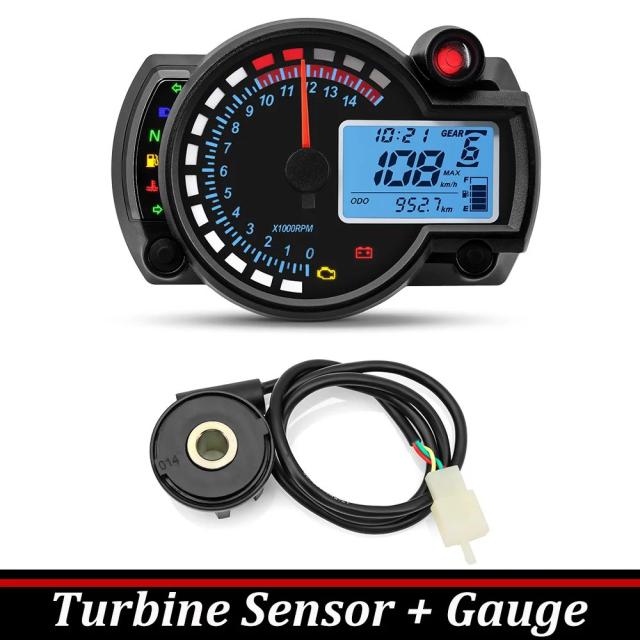 12V ユニバーサル 7色バックライト バイク用スピードメーター タコメーター RPM オドメーター パネル ダッシュボード ホンダ スズキ ヤマハ カワサキ対応 輸入品_14